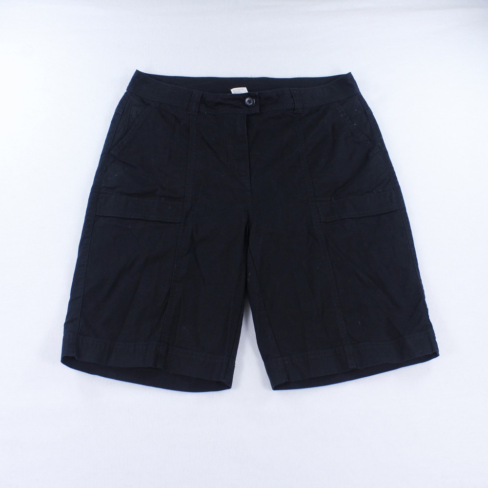 Woolrich Women's Black Cargo Chino Shorts Size 12 Gorpcore Hiking Outdoor